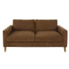 Brown 3-Seater Corduroy Sofa